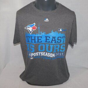 2015  MLB Toronto Blue Jays AL EAST Division Champions Shirt Mens L Majestic